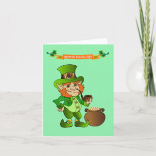 Carte Jour Animé de la Saint Patrick Leprechaun