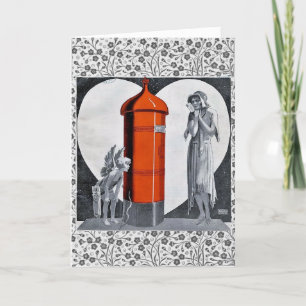 Carte Jour Art Déco Valentines