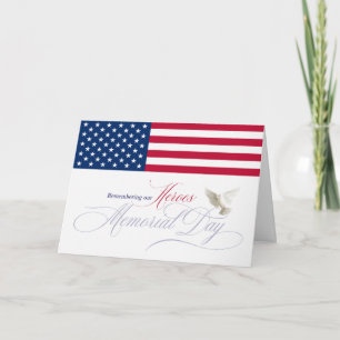 Carte Jour commémoratif commémorant les héros Drapeau et