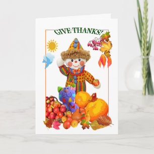 Carte Jour d'Action de grâce pour les enfants