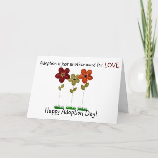 Carte jour d'adoption heureux