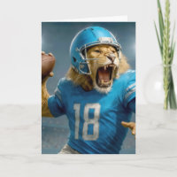 Jour d'anniversaire #18 Lion Quarterback Football 