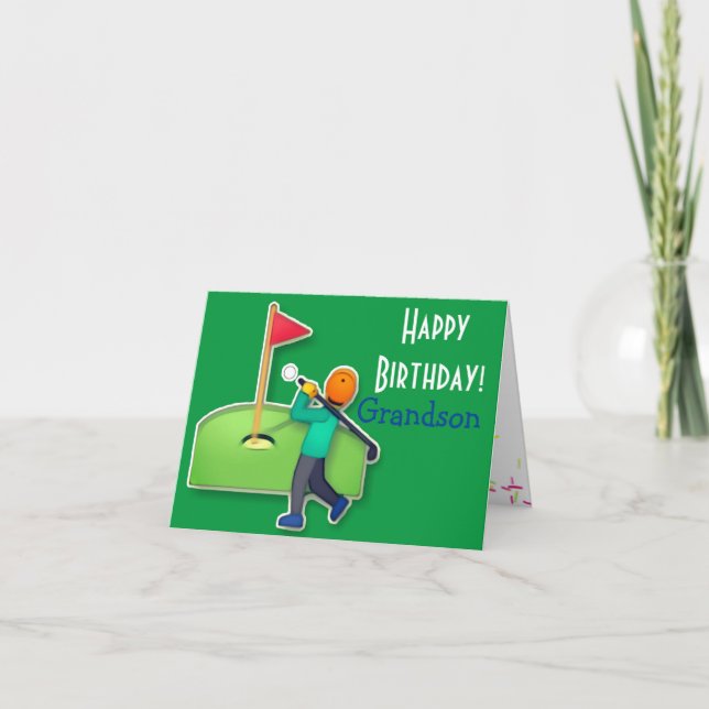 Carte Jour d'anniversaire de Grandson emoji (Devant)
