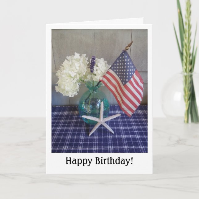Carte Jour d'anniversaire du 4 juillet (Devant)