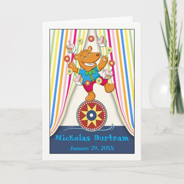 Carte Jour d'anniversaire mignon pour l'enfant avec l'ou (Devant)