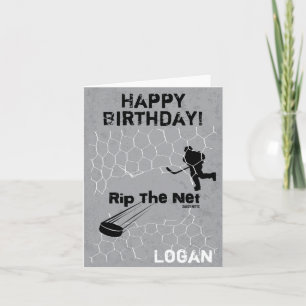 Carte Jour d'anniversaire personnalisé Rip le joueur de 
