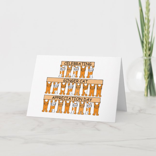 Carte Jour d'appréciation du chat gingembre - 1er septem (Devant)