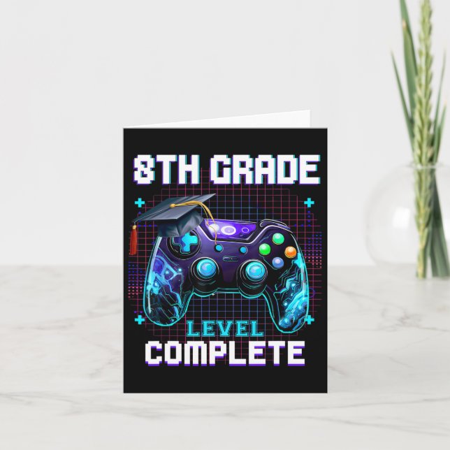 Carte Jour De 8e Année Niveau Terminé Graduation Lui Gar (Devant)