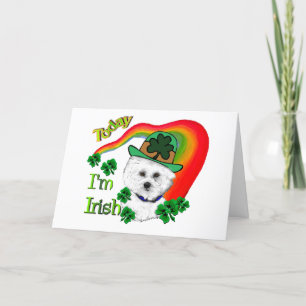 Carte Jour de Bichon Frise St Patrick