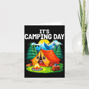 Carte Jour de camping heureux en plein air tente aventur