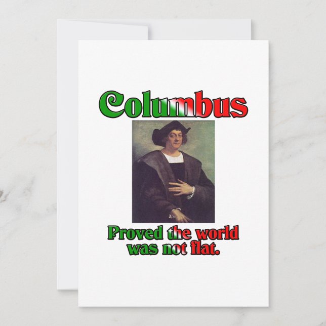 Carte Jour de Columbus (Devant)