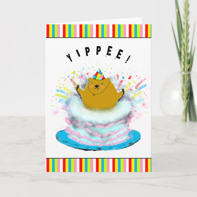 Carte Jour de la marmotte Anniversaire (Devant)