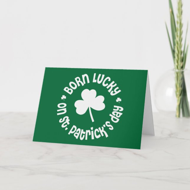 Carte Jour de la Saint Patrick Anniversaire (Devant)