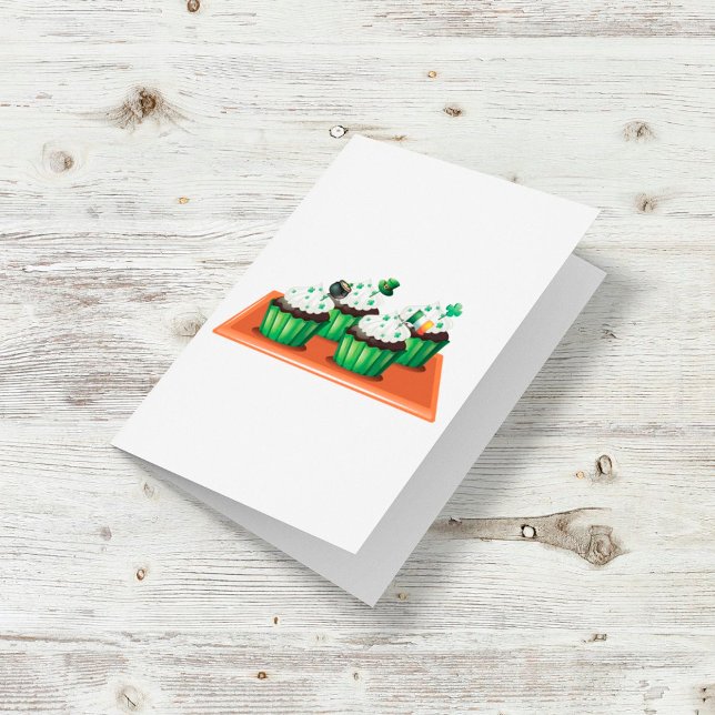 Carte Jour de la Saint Patrick Cupcakes (Créateur téléchargé)