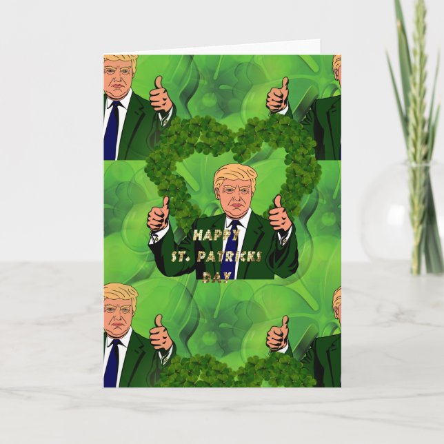 Carte Jour de la Saint Patrick donald trump (Devant)