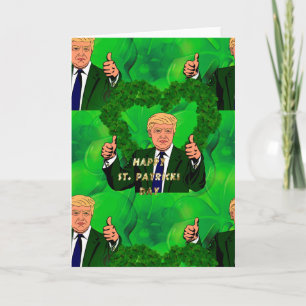Carte Jour de la Saint Patrick donald trump