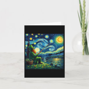 Carte Jour de la Saint Patrick Fishing Irish Leprechaun 
