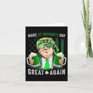 Carte Jour de la Saint Patrick Grande Encore Drôle Trump
