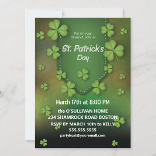Carte Jour de la Saint Patrick Premier Anniversaire vert