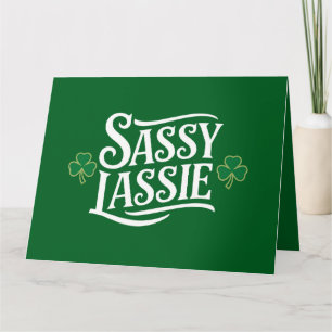 Carte Jour de la Saint Patrick Sassy Lassie Funny Irish 