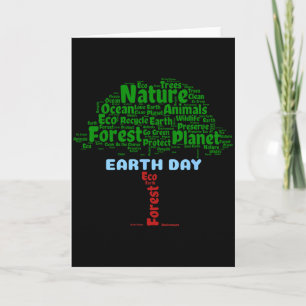 Carte Jour de la Terre Arbre Nature Recycler Planète Dev