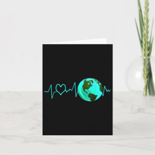 Carte Jour de la Terre Battement de cœur Recyclage Chang