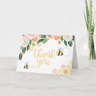 Carte Jour de l'abeille anniversaire de bourdon rose flo