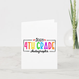 Carte Jour De L'École 2023 Autographe 4ème Graduation