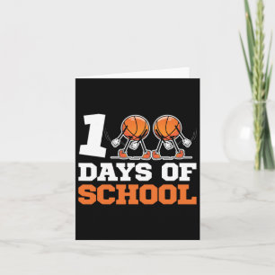 Carte Jour De L'École Basketball Enfants 100 Jours De L'