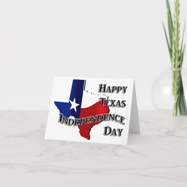 Carte Jour de l'indépendance du Texas (Devant)