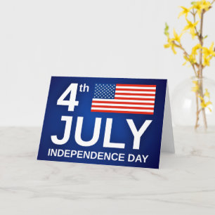 Carte Jour de l'Indépendance Juillet 4 Card USA Drapeau