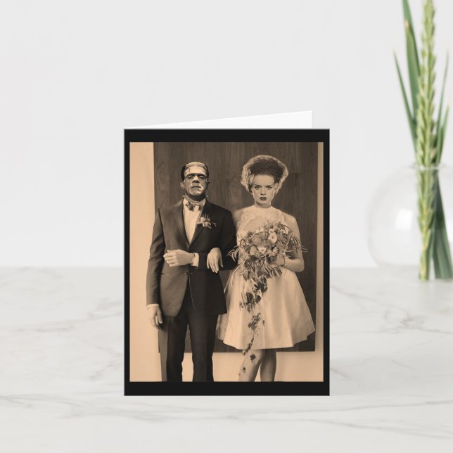 Carte Jour de mariage Dapper Frankenstein - Monster Hall (Devant)