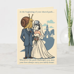 Carte Jour de mariage mignon