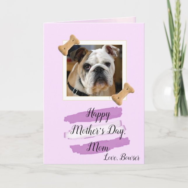 Carte Jour de mères de photo de maman de chien (Devant)