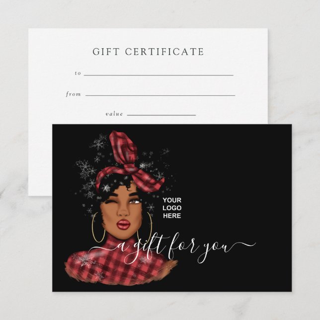 Carte Jour de Noël de Buffalo Rouge (Devant / Derrière)