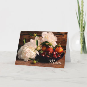 Carte Jour de Peonies et Fruit