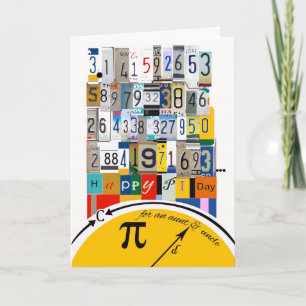 Carte Jour de pi pour la tante et l'oncle, nombres de