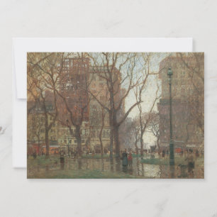 Carte Jour de pluie, Madison Square, New York, Paul Corn
