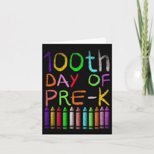 Carte Jour De Pré K Cadeau Étudiant Heureux 100 Jours De