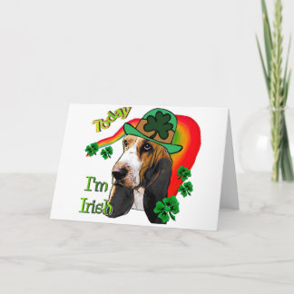 Carte Jour de St Patricks de Basset Hound