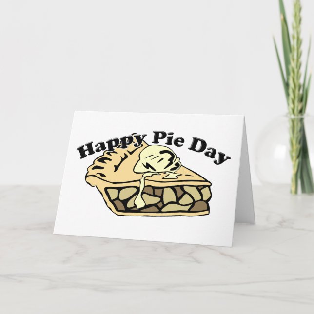 Carte Jour de tarte heureuse - tarte à la pomme (Devant)