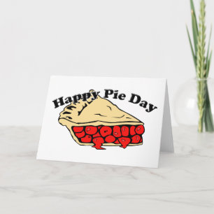 Carte Jour de tarte heureuse - Tarte cerise