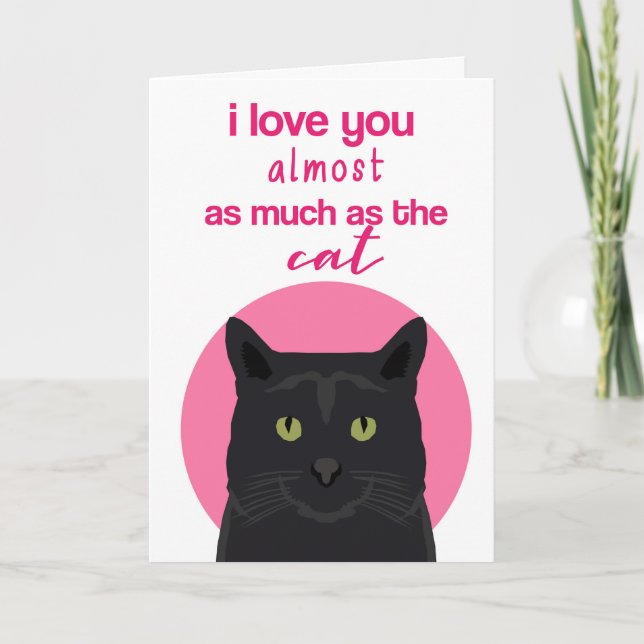 Carte Jour de Valentines de Chat Noir (Devant)