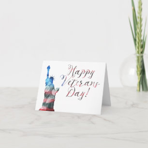 Carte Jour de vétérans heureux (bokeh de liberté)