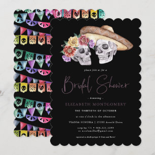 Carte Jour des crânes de sucre de la Fête des mariées mo