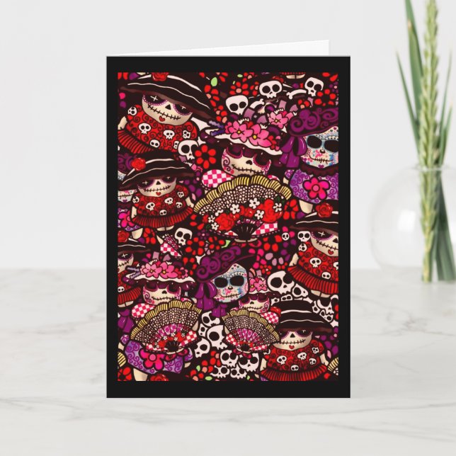 Carte Jour des Doodles Morts Dia de los Muertos (Devant)