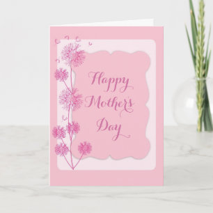 Carte Jour des mères de Pretty Rose Floral Dandelion