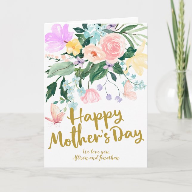 Carte Jour des mères florales délicieuses (Devant)