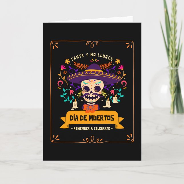 Carte Jour des morts Crâne journée des morts (Devant)