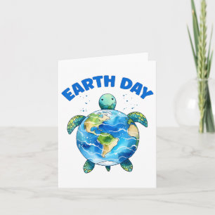 Carte Jour des terres 2025 Sea Turtle Art Sauvez La Plan